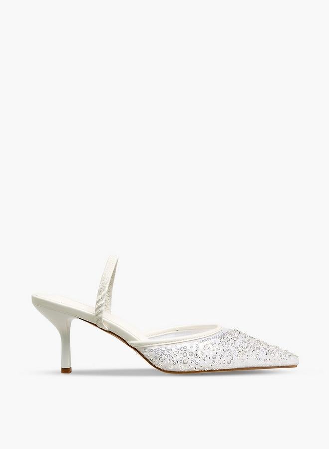 Flora Bella By Shoexpress Flora Bella Women Embellished Slingback Shoes Ramadan Collection - Image 1
